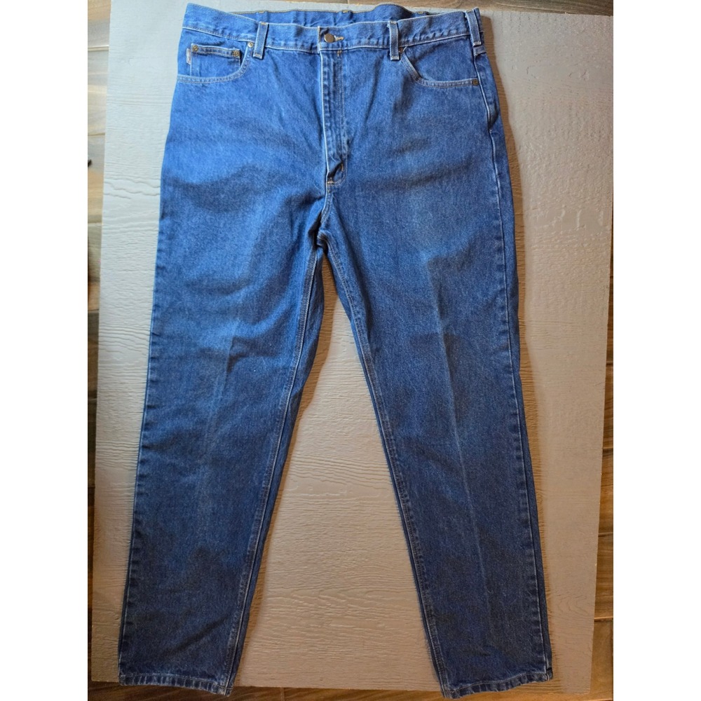 Carhartt B18 DST Traditional Fit Jeans Mens 42x34 Dark Stone Wash Denim Straight